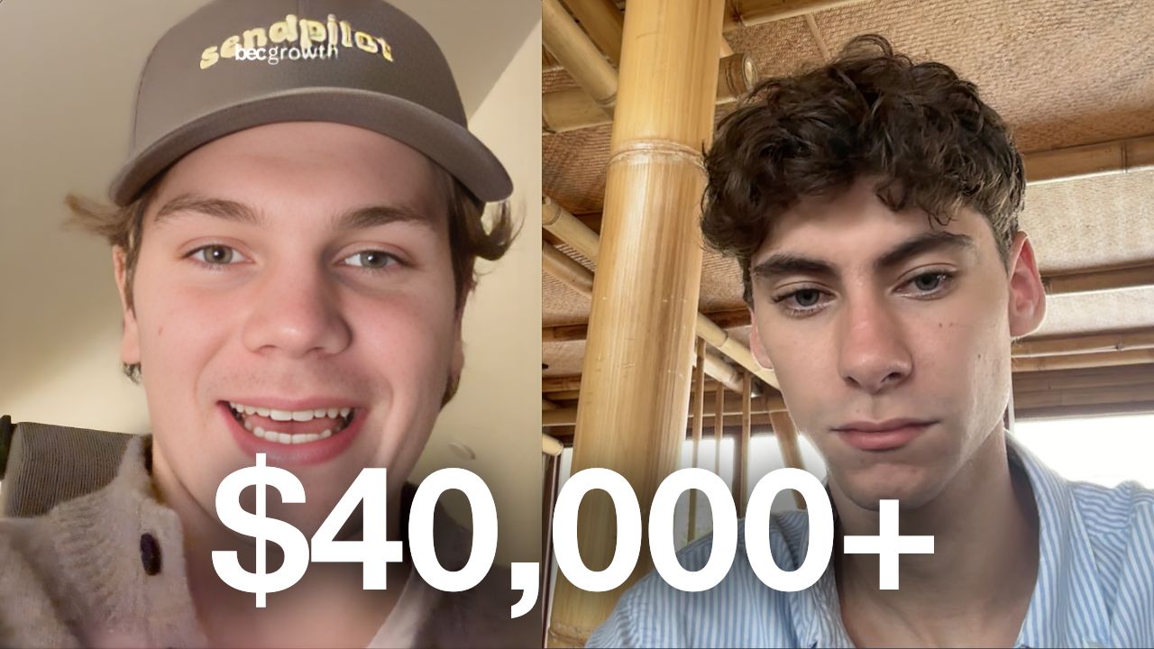 Oskar Moen, co-founder of SendPilot, in his video testimonial about adding $40,000+ MRR with BEC Growth cold email