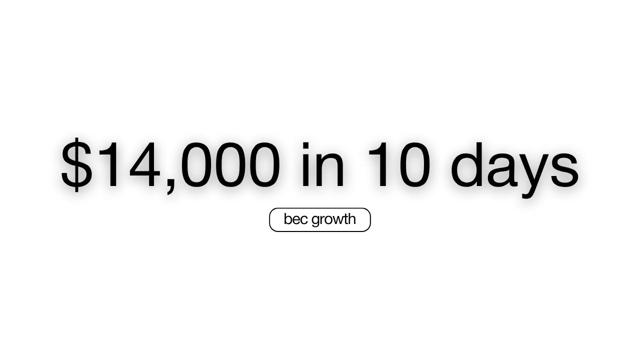 Patrick Keenan, founder of Chuma, in his video testimonial about closing $14,000 in 10 days with BEC Growth cold email